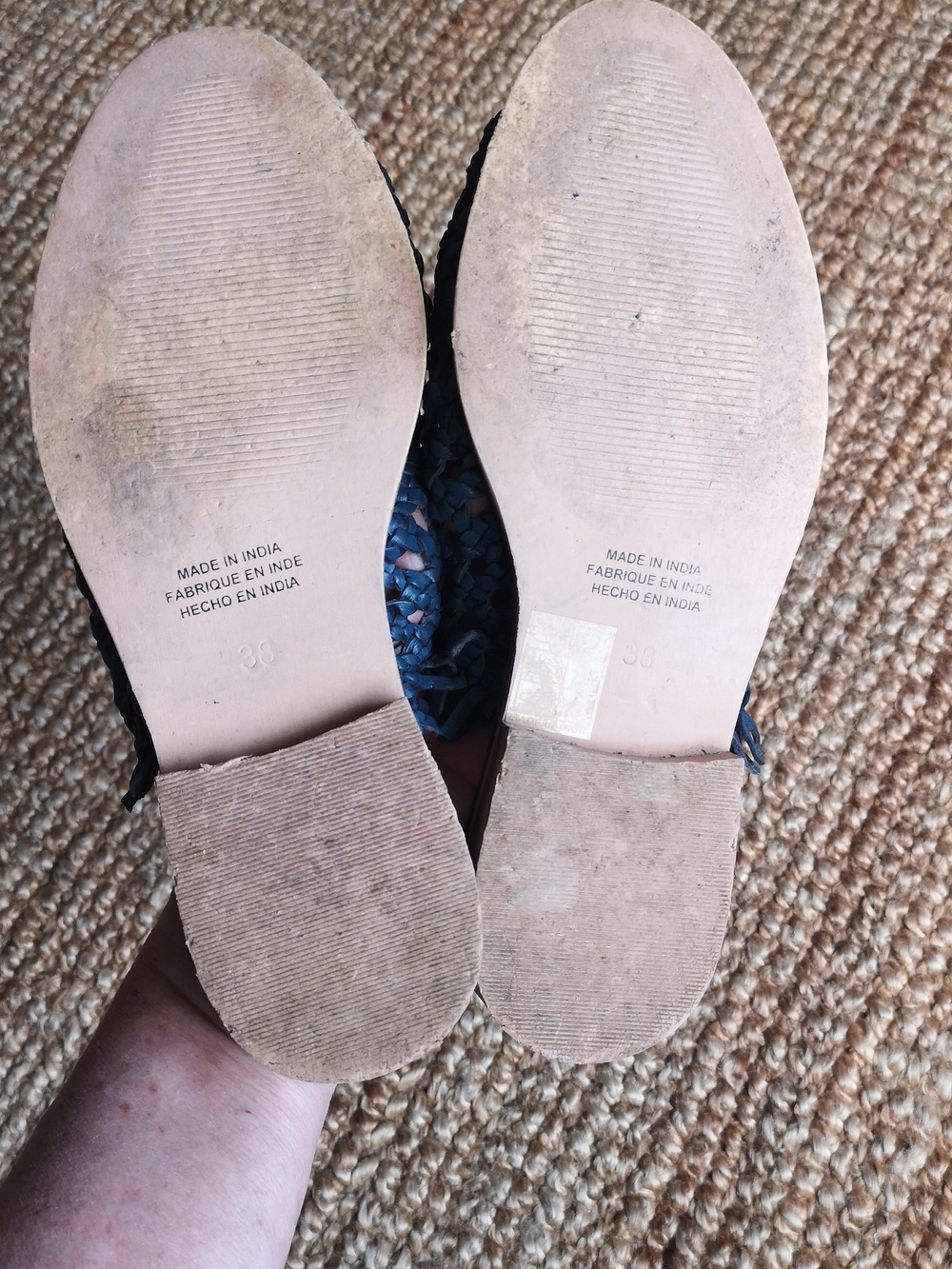 Free People blue woven leather flats - Picture 11 of 15